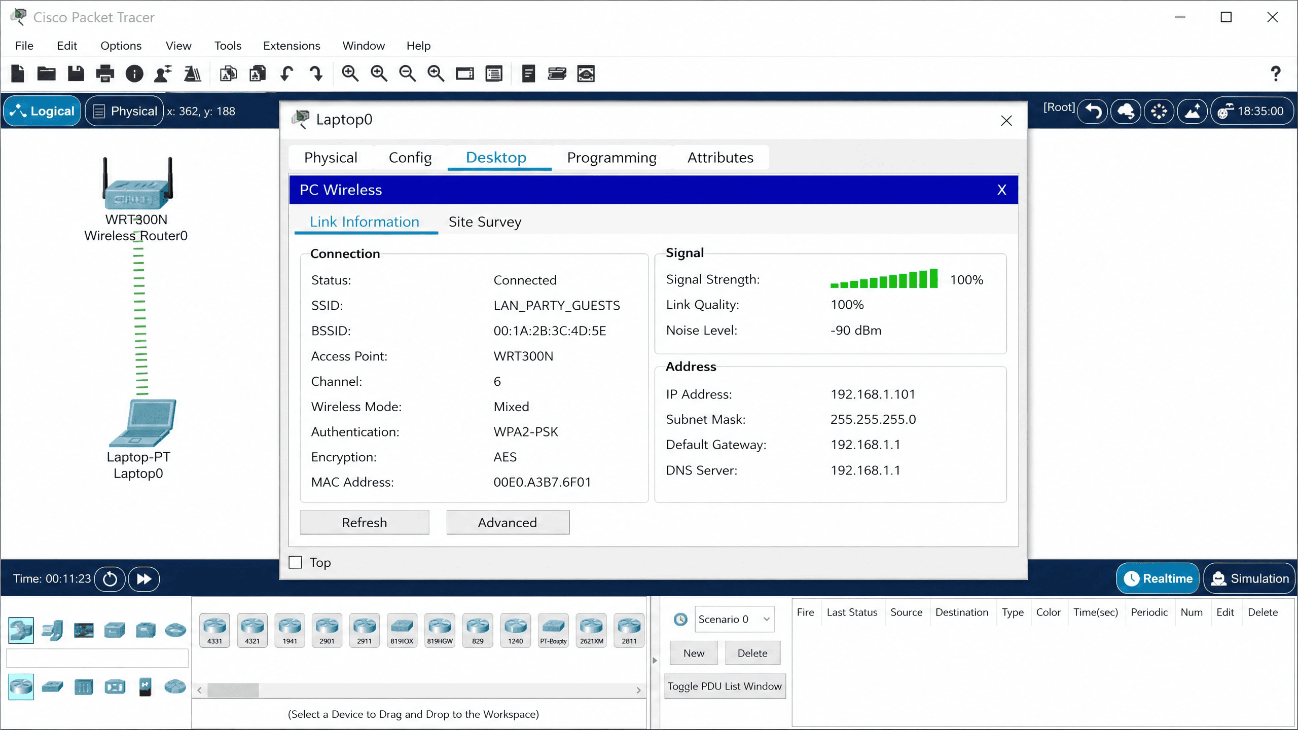 Client Wi-Fi Connectat