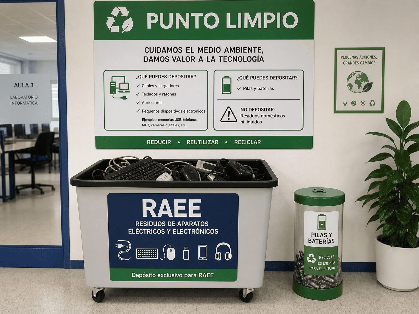 Punt Limpio RAEE al laboratori d'informàtica