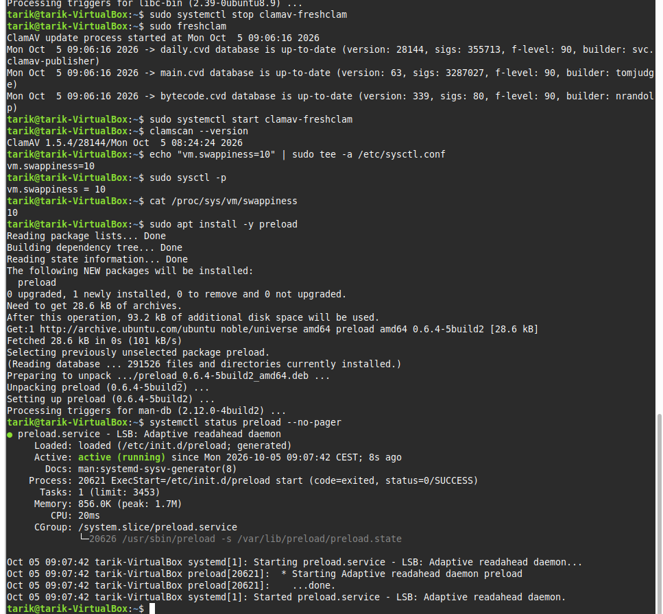 ClamAV instal·lat