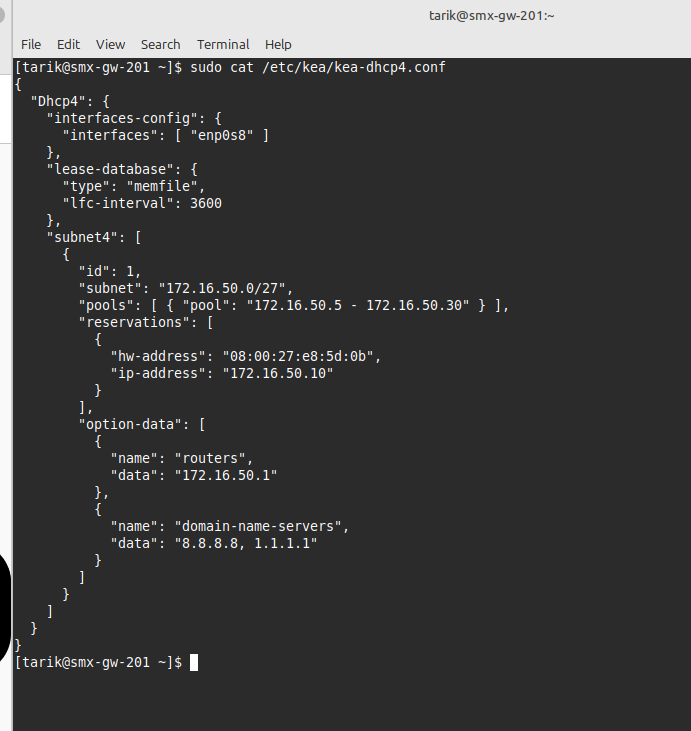 Configuració Kea DHCP